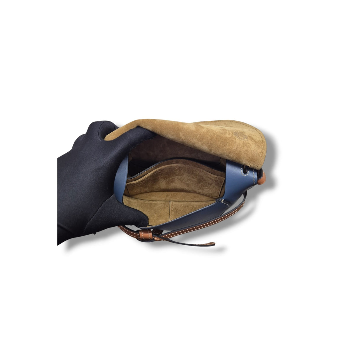 Loewe Gate Bag Leather Small Ghw (Brown/Blue)