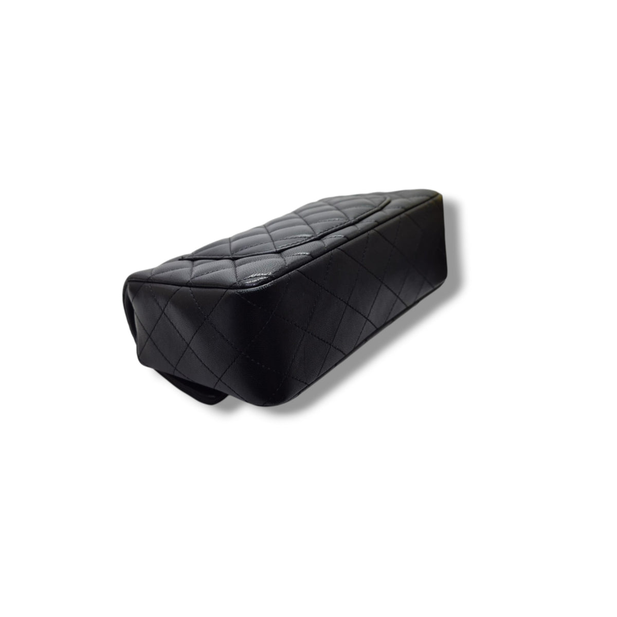 Chanel Mini Rectangular Flap Lambskin Shw (Black)