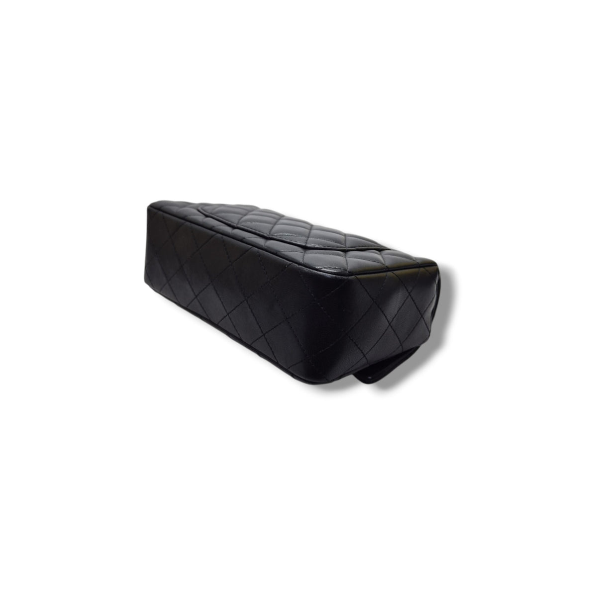 Chanel Mini Rectangular Flap Lambskin Shw (Black)