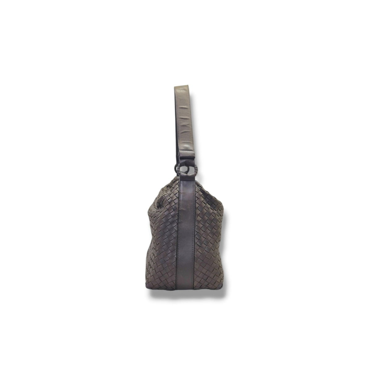 Bottega Veneta Intrecciato Leather Hobo Shoulder Bag (Olive)