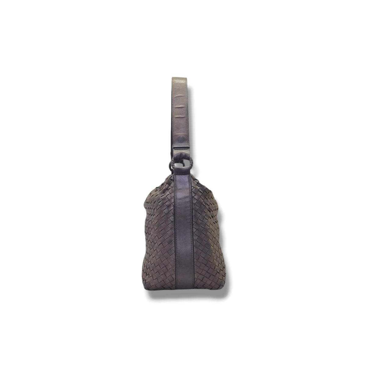 Bottega Veneta Intrecciato Leather Hobo Shoulder Bag (Olive)