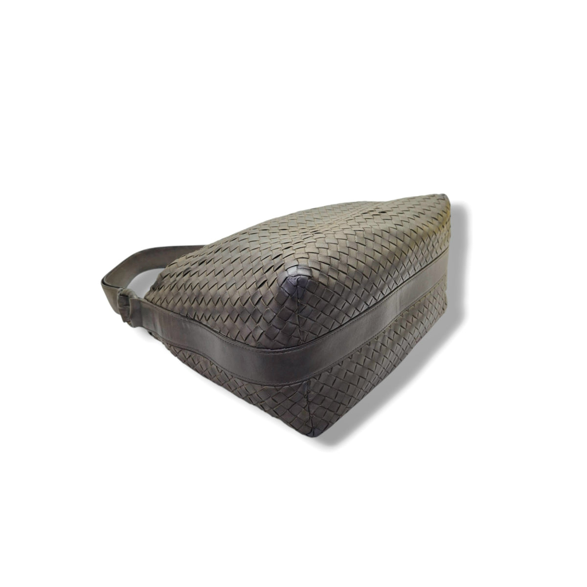Bottega Veneta Intrecciato Leather Hobo Shoulder Bag (Olive)