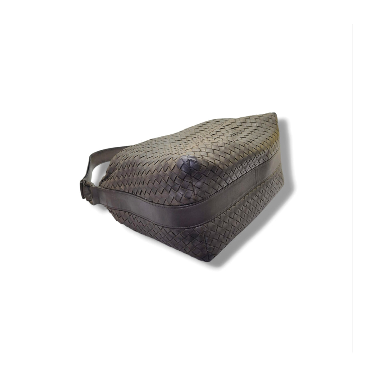 Bottega Veneta Intrecciato Leather Hobo Shoulder Bag (Olive)