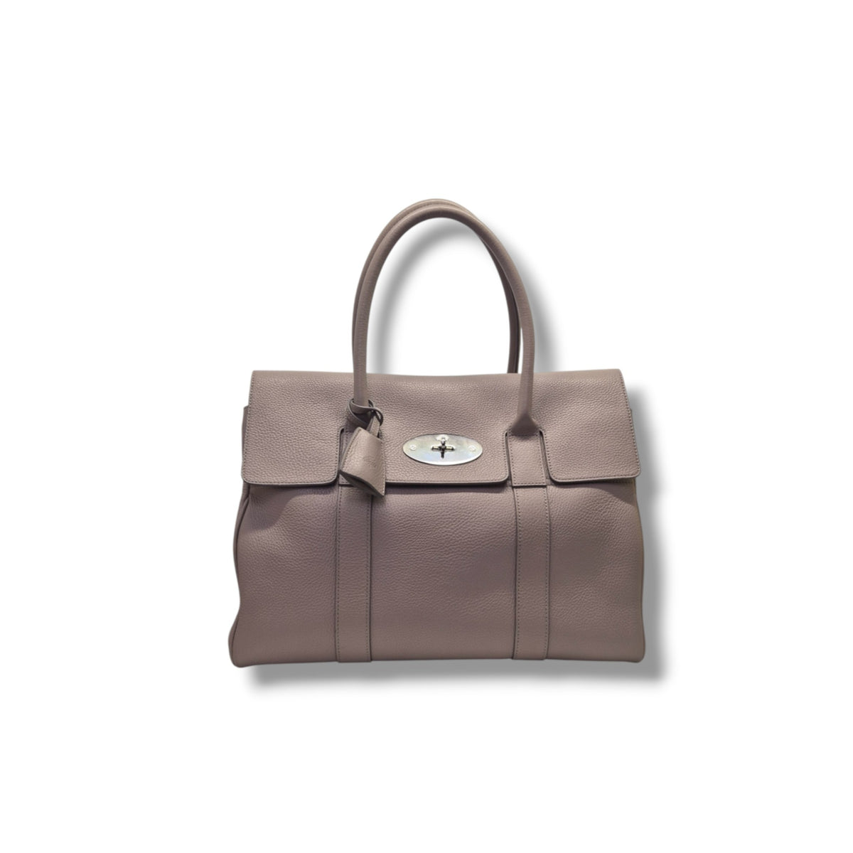 Mulberry Bayswater Pebbled Leather Shoulder Bag Shw (Beige)