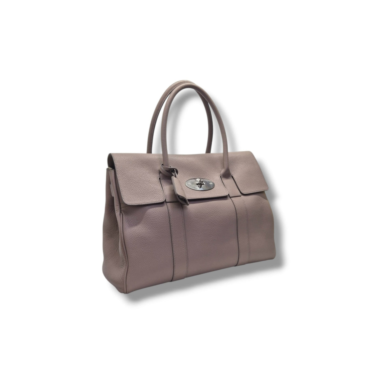 Mulberry Bayswater Pebbled Leather Shoulder Bag Shw (Beige)