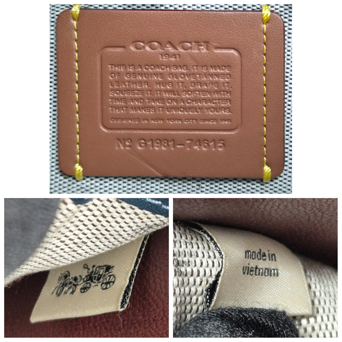 Coach Riley 18 Top Handle Leather Bag Ghw (Dark Blue)