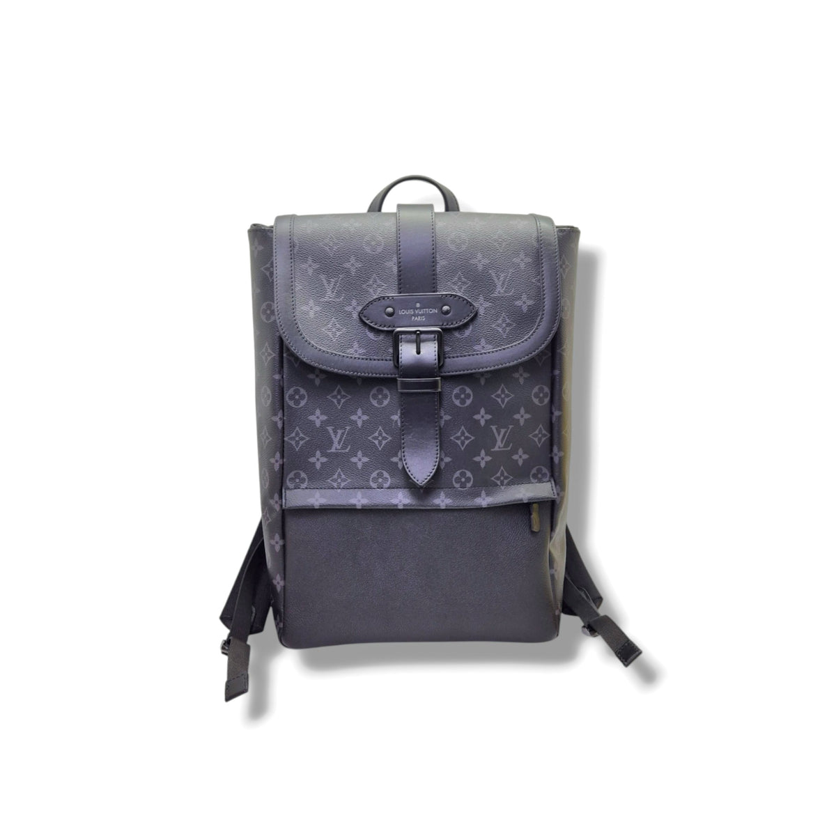 Louis Vuitton Saumur Backpack Monogram Eclipse Matte Black Hw