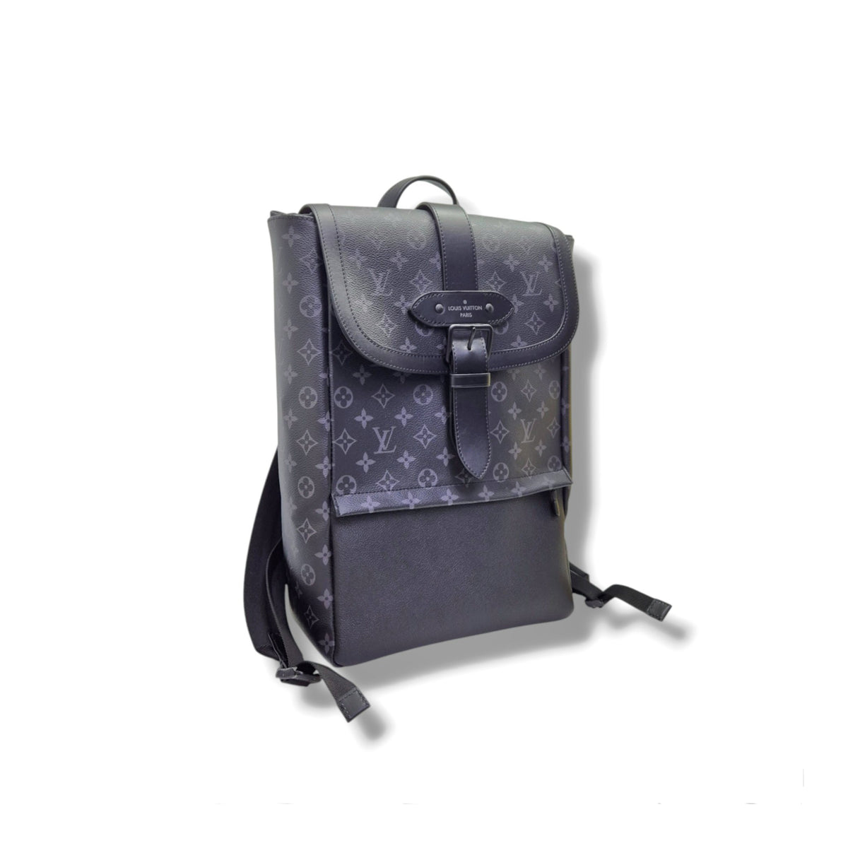 Louis Vuitton Saumur Backpack Monogram Eclipse Matte Black Hw