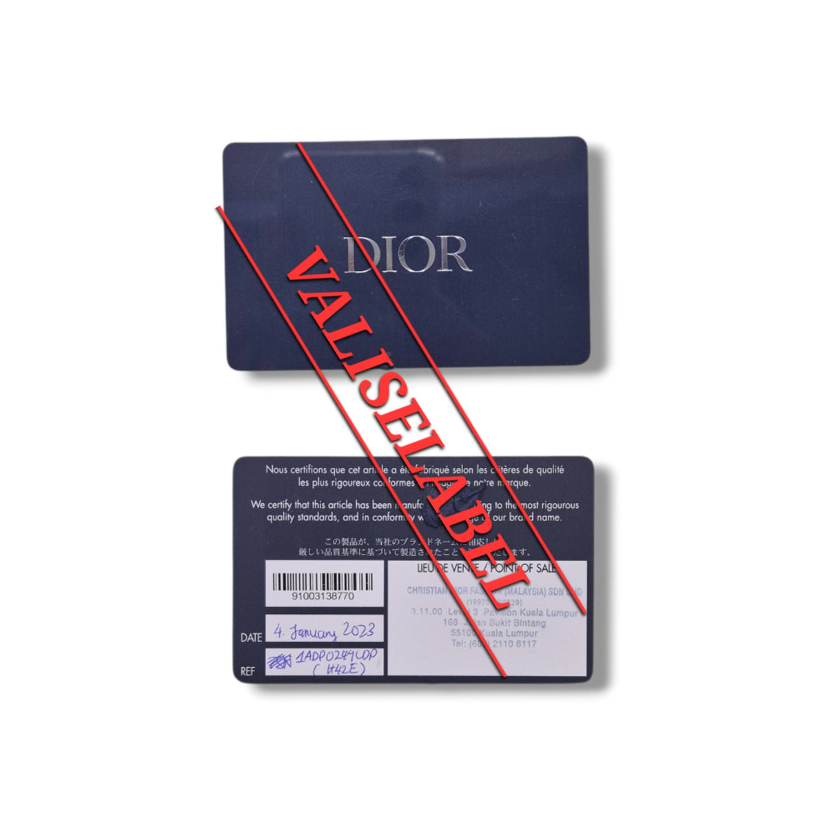 Christian Dior Lingot 22 Diamond Coated Canvas Pouch Shw (Grey)