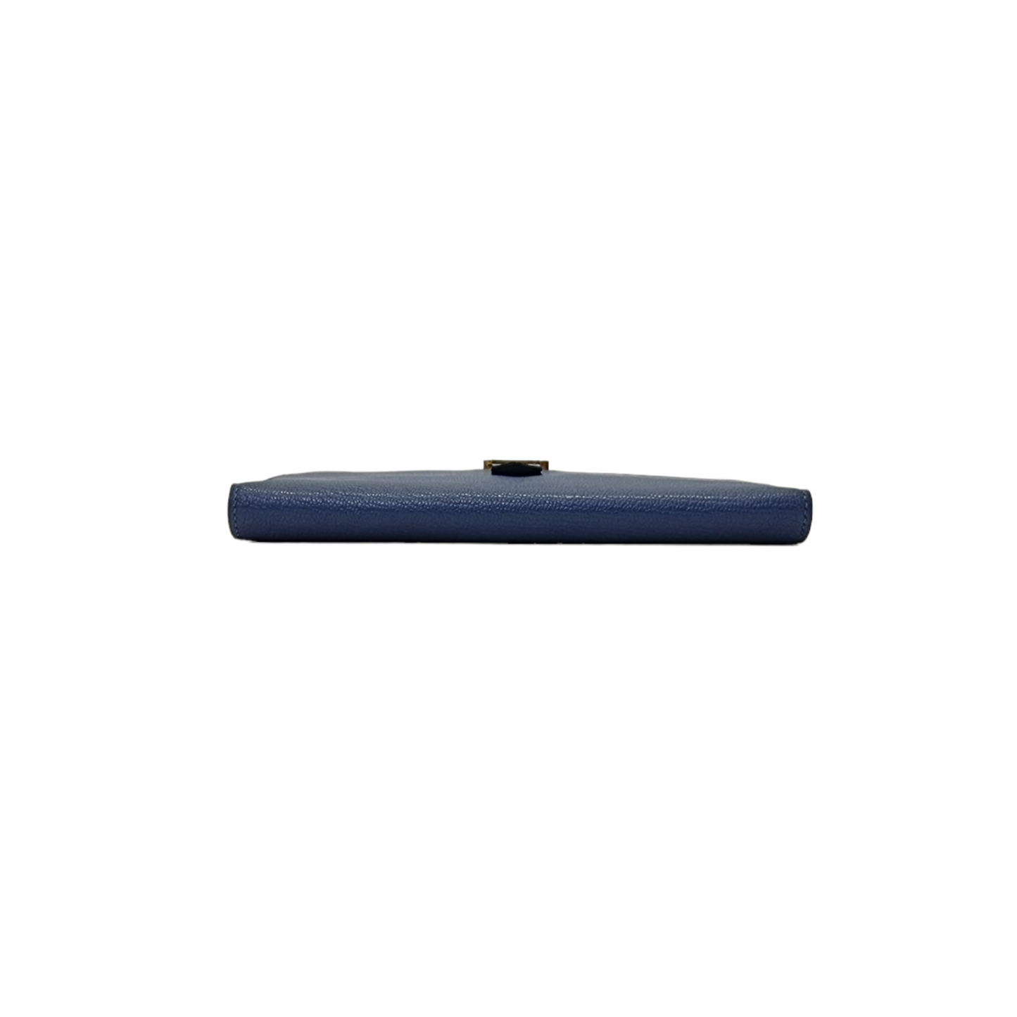 Hermes Bearn Compact Wallet Chevre Leather Ghw (Blue)