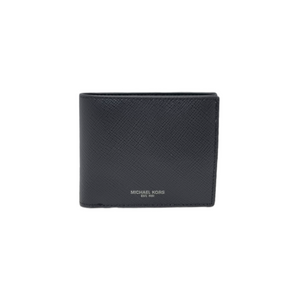 Michael Kors Harrison Bifold Wallet Leather Grain (Black)