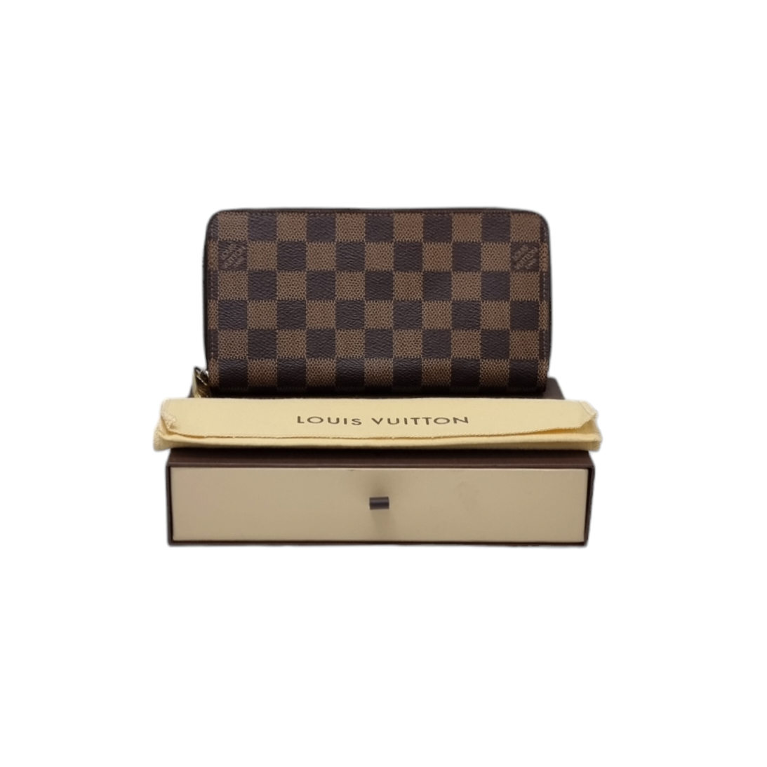 Louis Vuitton Zippy Wallet Damier Ebene Ghw