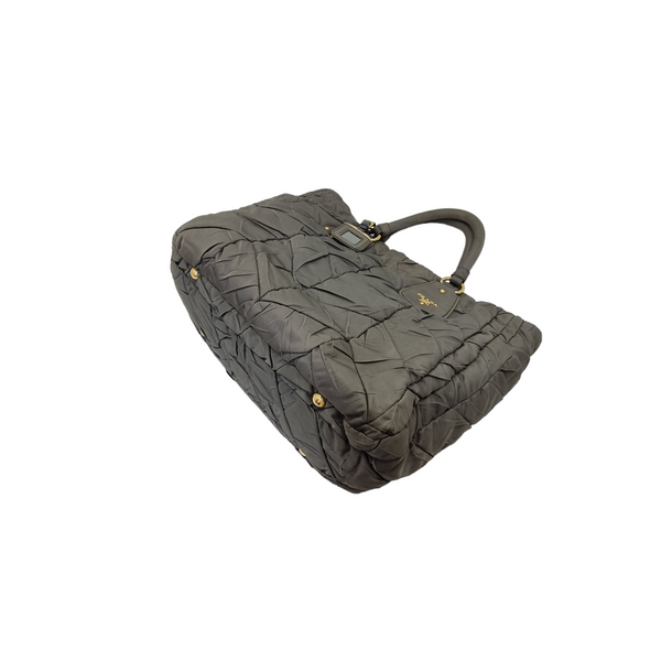 Prada BN1543 Nylon Tote Bag Ghw (Grey)