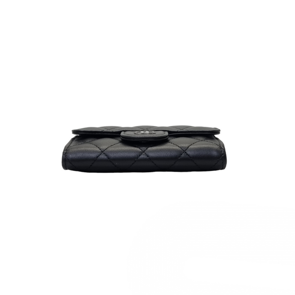 Chanel Classic Card Holder Lambskin Shw (Black)