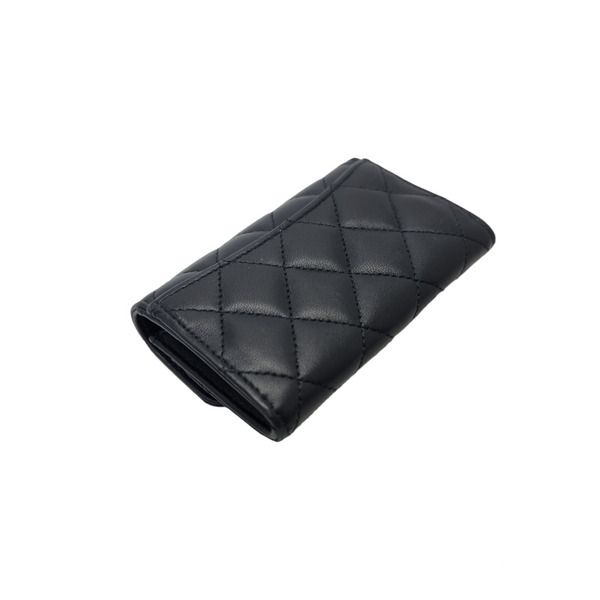 Chanel Classic Card Holder Lambskin Shw (Black)