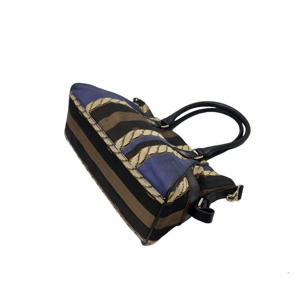 Fendi Du Jour Canvas Shoulder Bag Ghw (Multicolour)