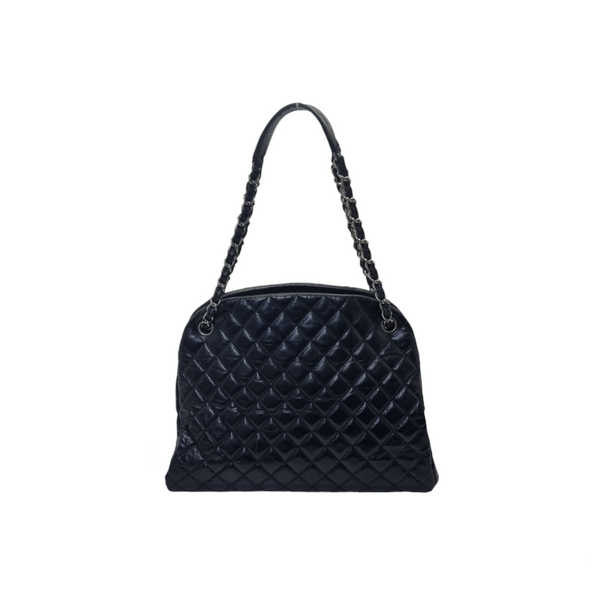 Chanel Just Mademoiselle Quilted Leather Bowling Bag Shw (Black)