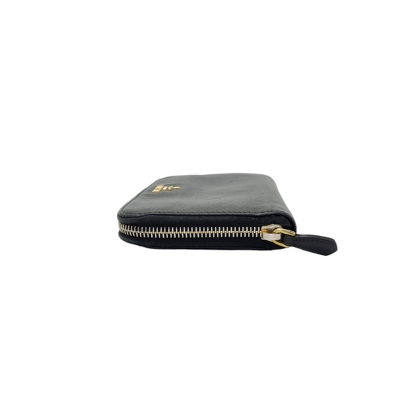 Prada Saffiano Metal Zippy Wallet Ghw (Black)
