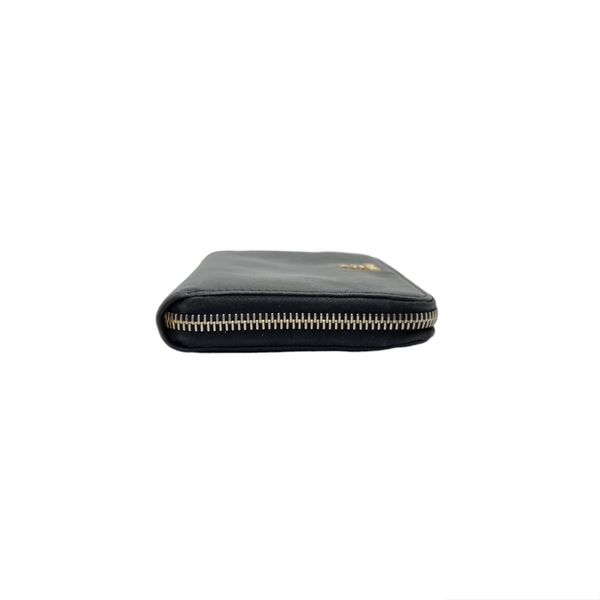 Prada Saffiano Metal Zippy Wallet Ghw (Black)