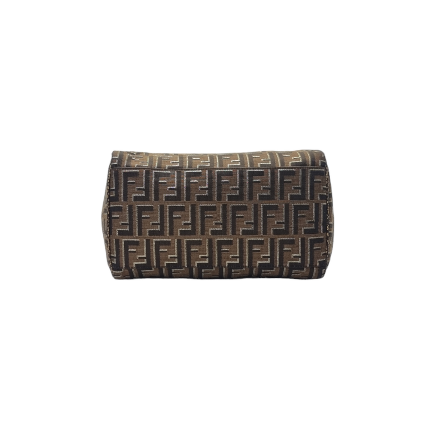 Fendi Tobacco Zucca Print Canvas Medium Boston Ghw (Brown)