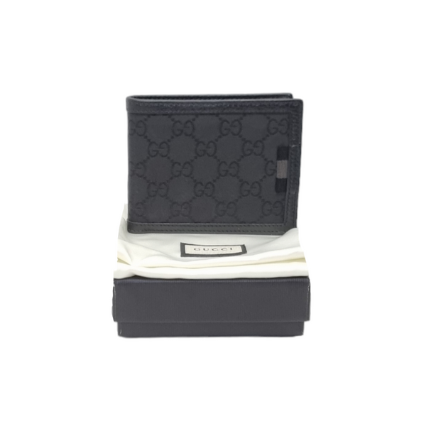 Gucci GG Canvas Bifold Wallet (Black)