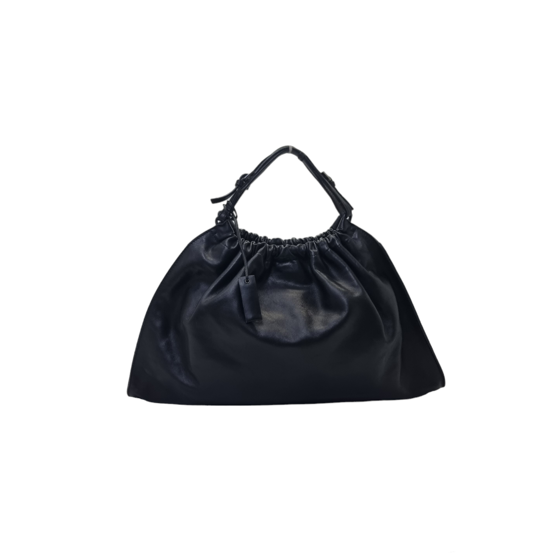 Gucci Gather Soft Leather Top Handle Shw (Black)