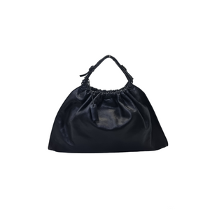 Gucci Gather Soft Leather Top Handle Shw (Black)