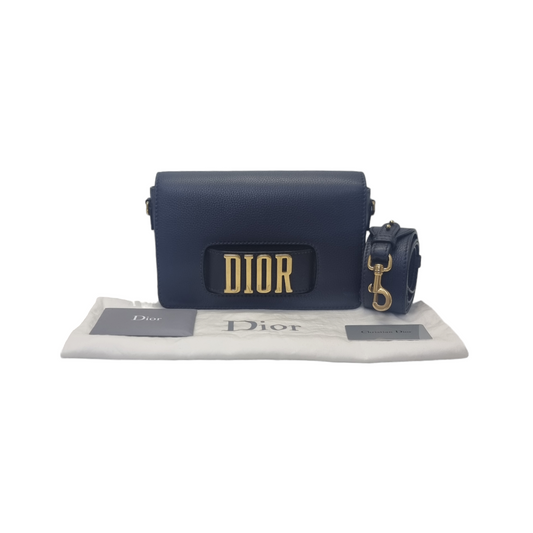 Christian Dior Dio(r)evolution Leather Crossbody Ghw (Navy Blue)