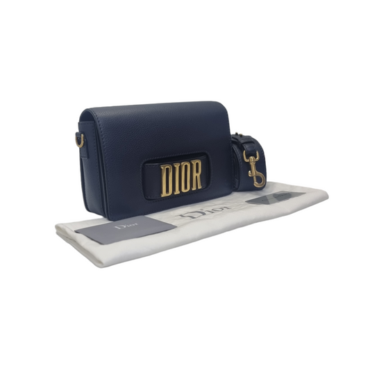 Christian Dior Dio(r)evolution Leather Crossbody Ghw (Navy Blue)