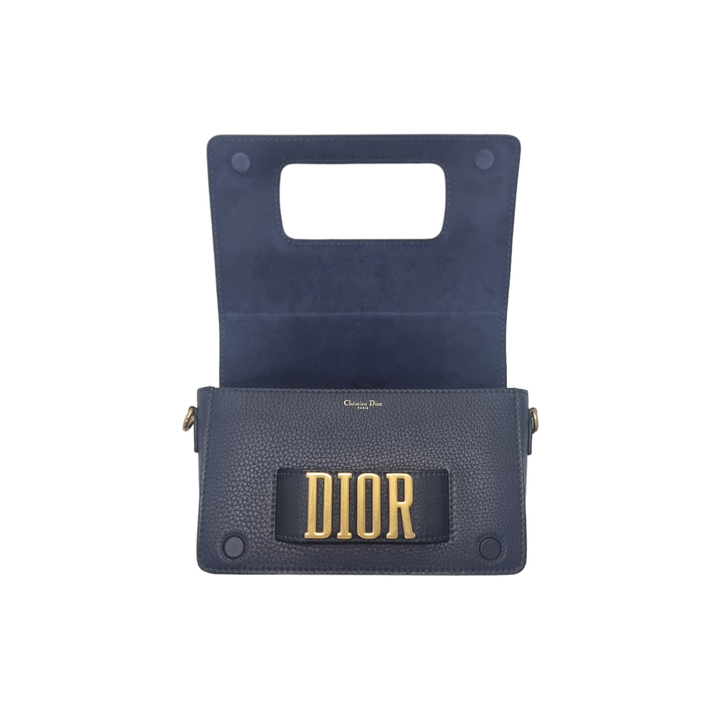 Christian Dior Dio(r)evolution Leather Crossbody Ghw (Navy Blue)