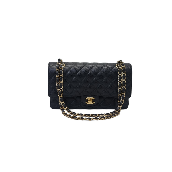Chanel Classic Medium Double Flap Caviar Ghw (Black)