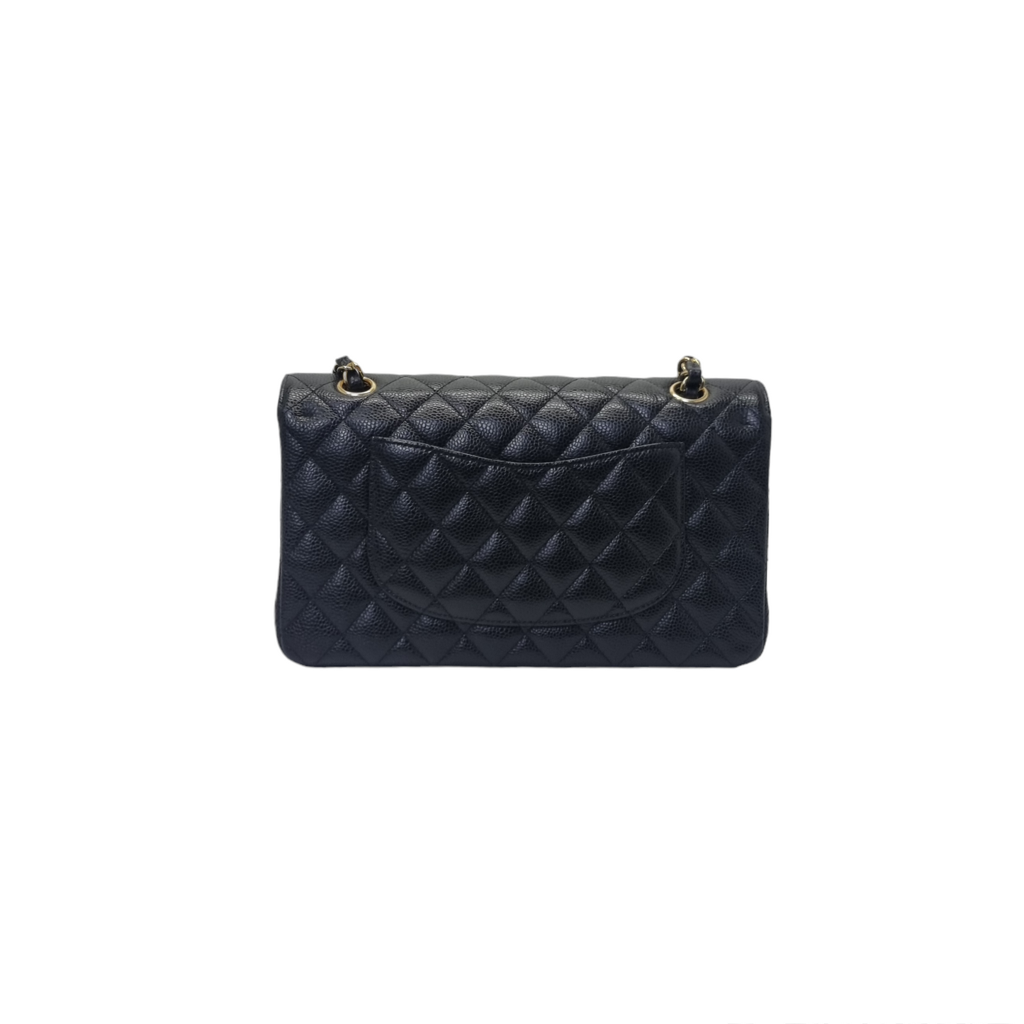 Chanel Classic Medium Double Flap Caviar Ghw (Black)