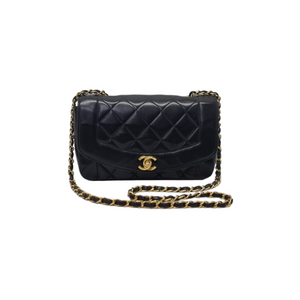 Chanel Vintage Diana Small Lambskin Ghw (Black)