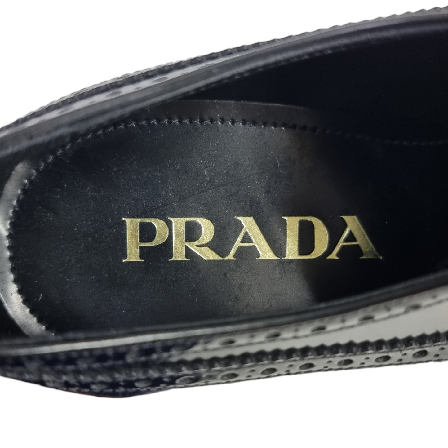 Prada Levitate Brushed Leather Derby (Black)