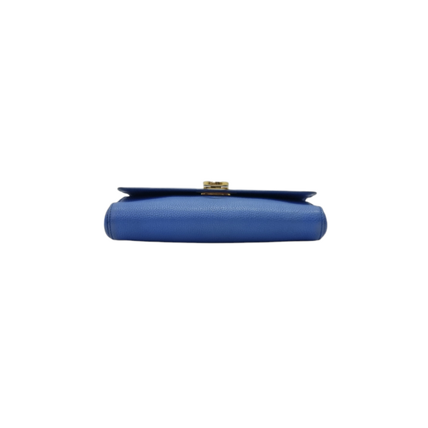 Salvatore Ferragamo Gancini Leather Sling Bag Ghw (Blue)