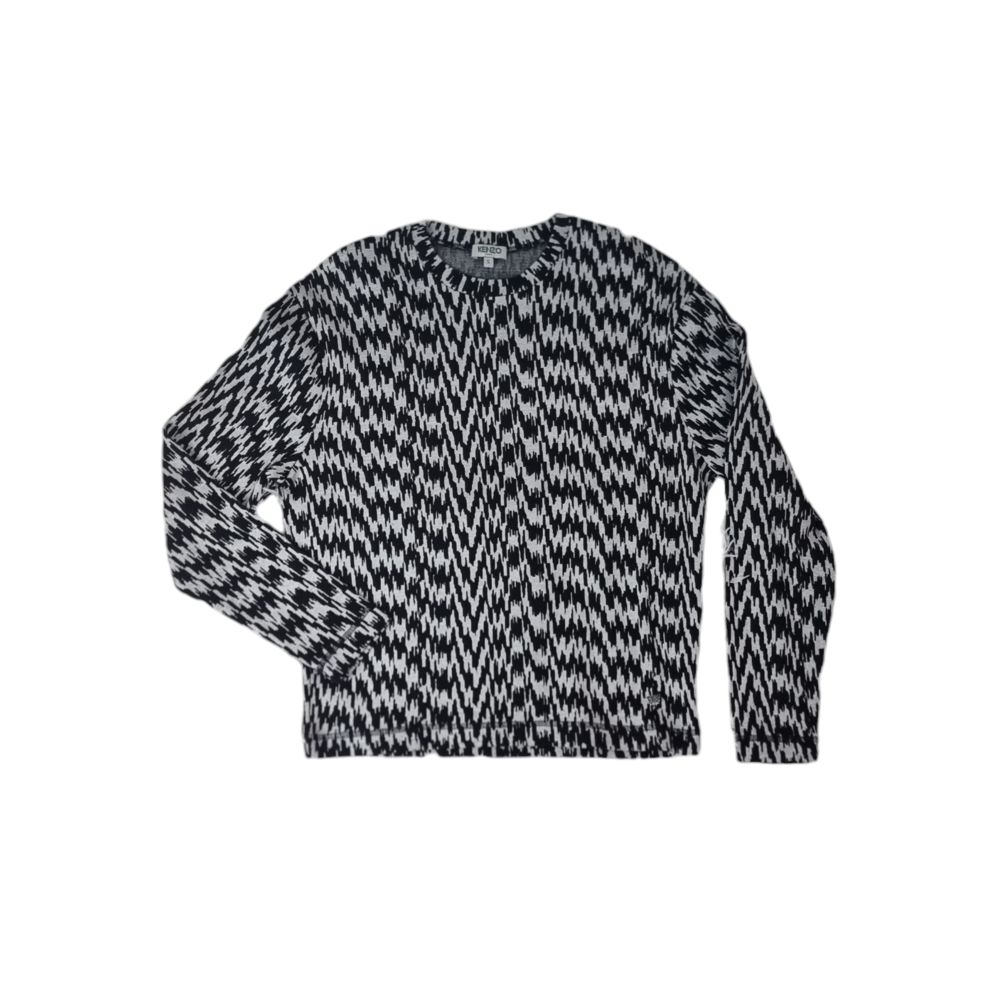Kenzo Abstract Pattern L/S Jumper (Black/White)