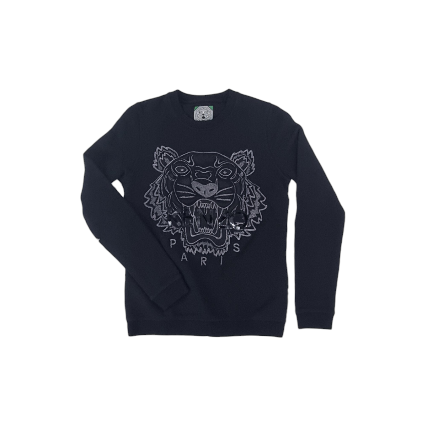 Kenzo Winter Capsule Velvet Tiger L/S Sweatshirts With Black Logo (Black)