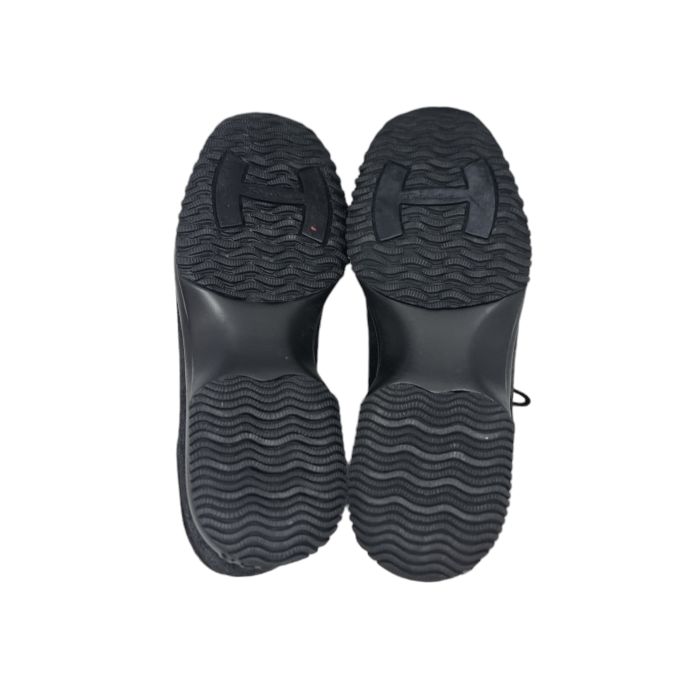 Hogan Interactive Crackle Suede Lace Up Sneakers (Black)