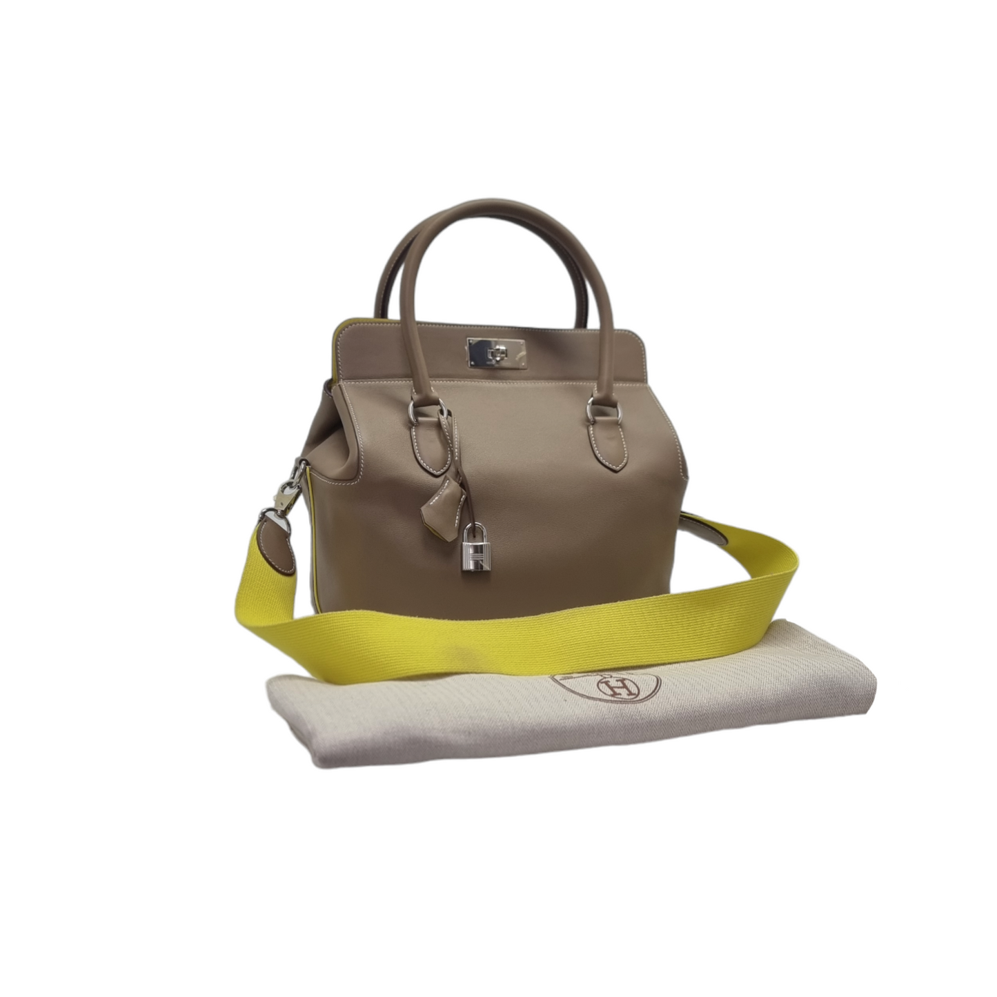 Hermes Toolbox 26 Swift Verso Craie Soufre Etoupe Phw