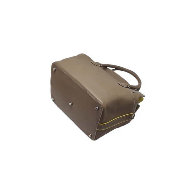 Hermes Toolbox 26 Swift Verso Craie Soufre Etoupe Yellow Phw