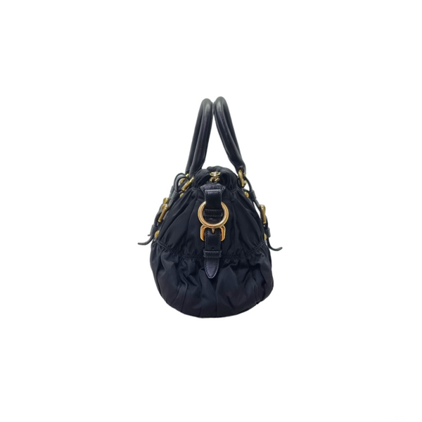 Prada BN1407 Gaufre Nylon Tote Ghw (Black)