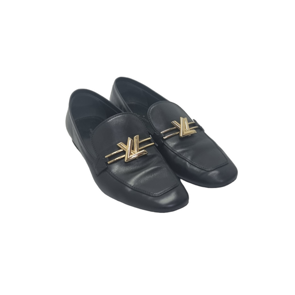 Louis Vuitton Upper Case Loafers Calf Leather Ghw (Black)