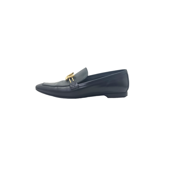 Louis Vuitton Upper Case Loafers Calf Leather Ghw (Black)