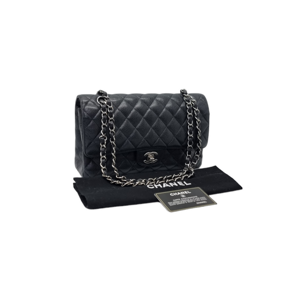 Chanel Classic Medium Double Flap Shw (Black)