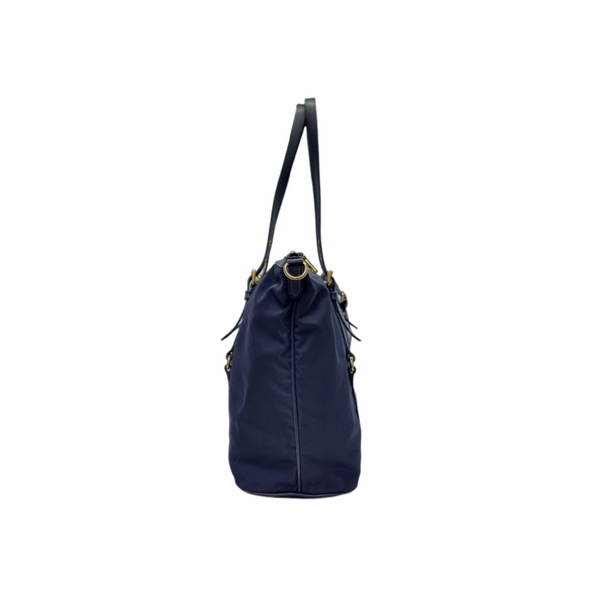 Prada BR4253 Nylon Tote Bag Ghw (Navy Blue)