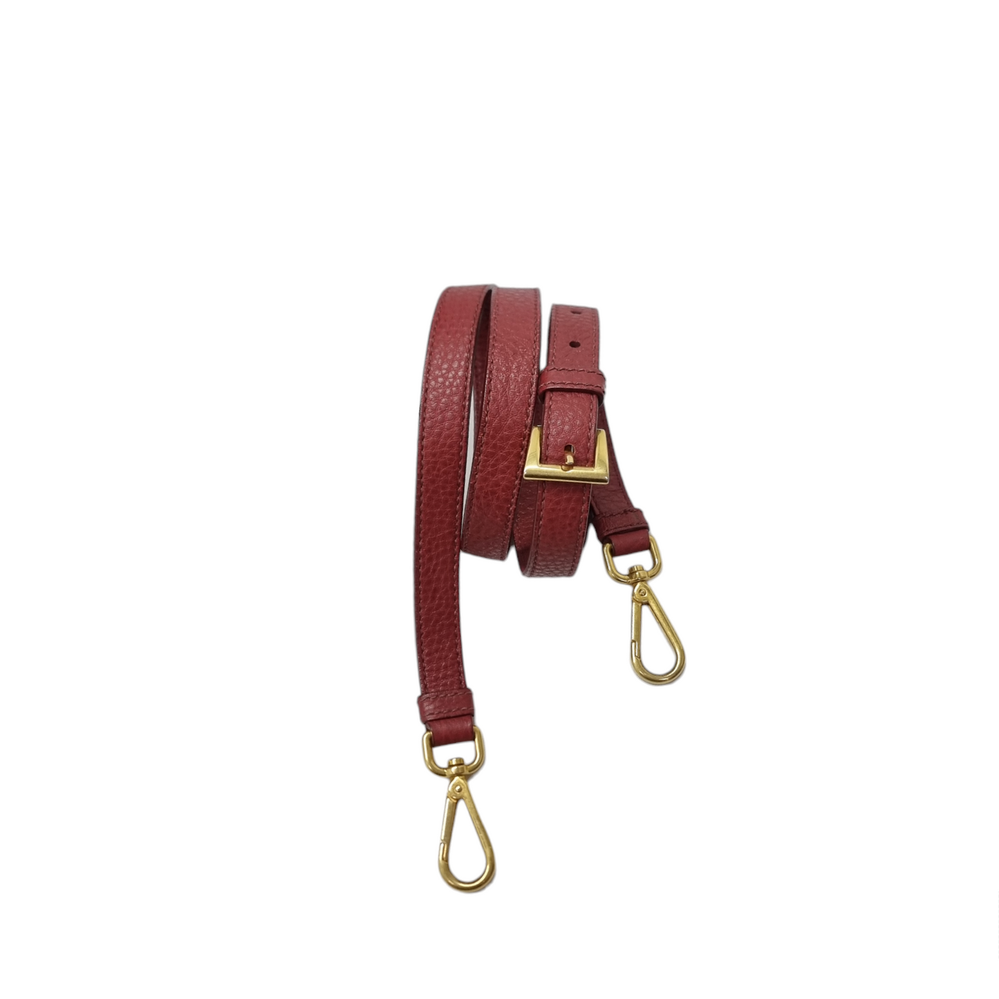 Prada BN2655 Vitello Daino Leather Tote Ghw (Burgundy/Rubino)