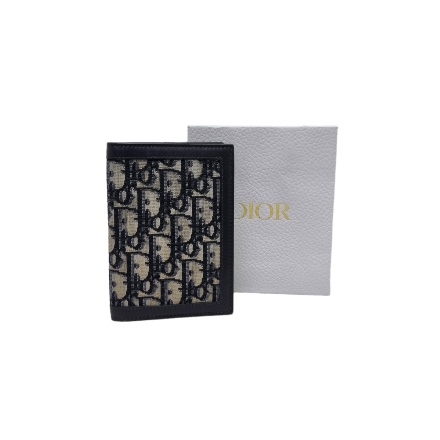 Christian Dior Passport Holder Dior Oblique Jacquard (Blue)