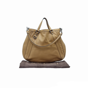 Gucci Abbey Leather Hobo Bag Shw (Brown)