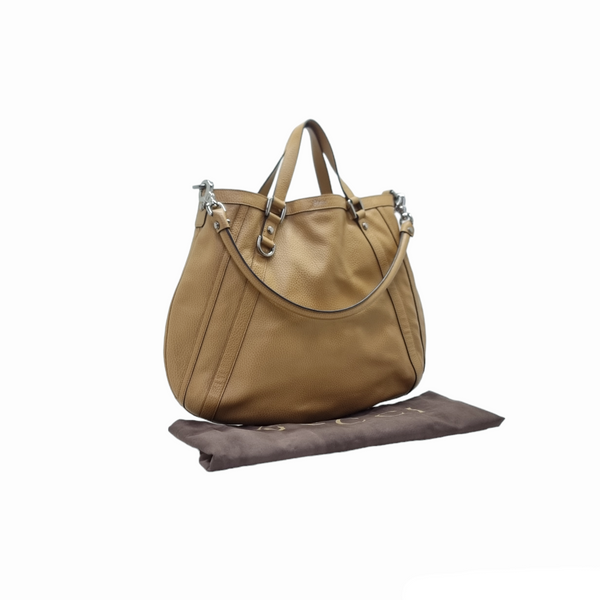 Gucci Abbey Leather Hobo Bag Shw (Brown)