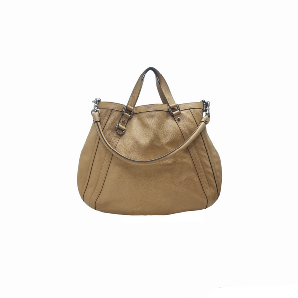 Gucci Abbey Leather Hobo Bag Shw (Brown)